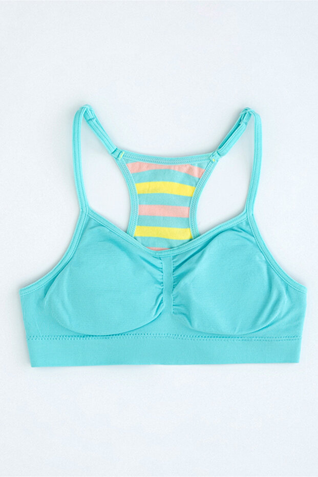 Teen New X-back Padded Half Tank Top