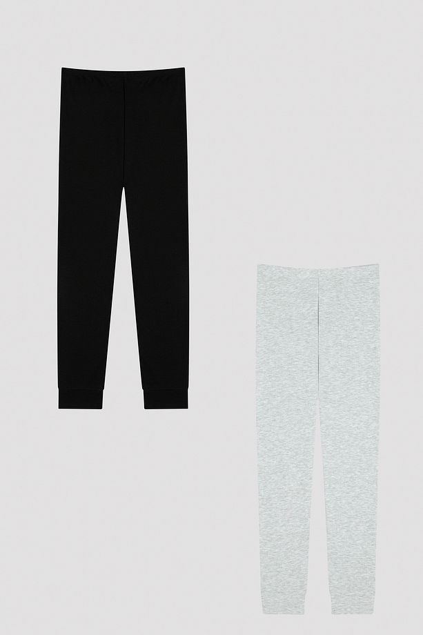 Çok Renkli Unisex Termal 2'li Tayt - 1