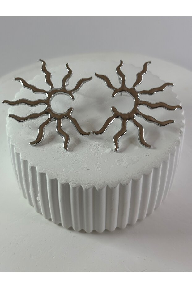 Güneş Model Küpe Silver
