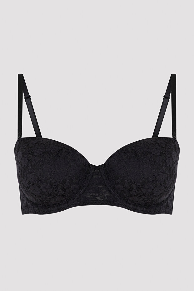 Μαύρο Bloom Underwire σουτιέν - 1