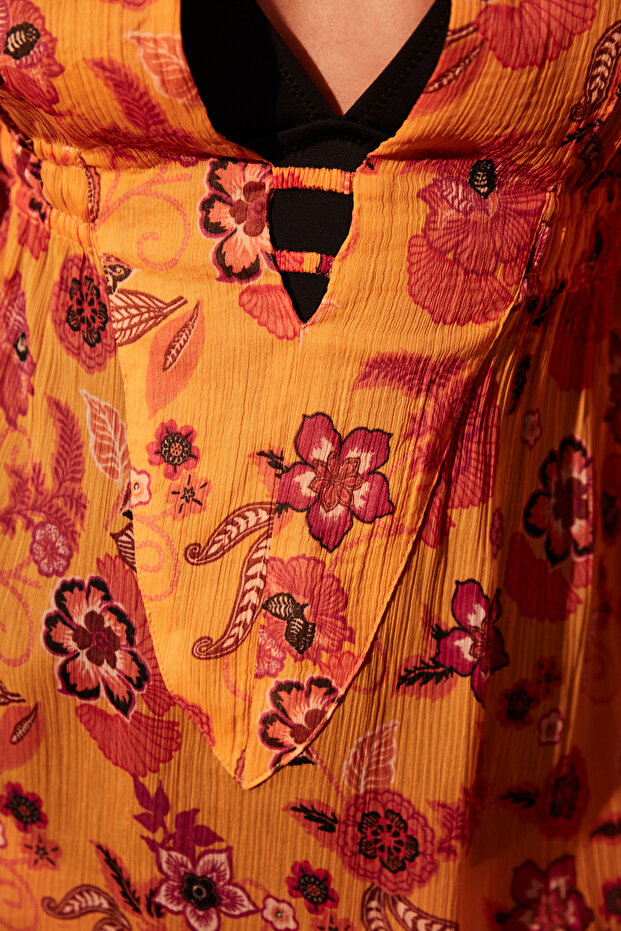 Basic Desenli Kaftan - 3