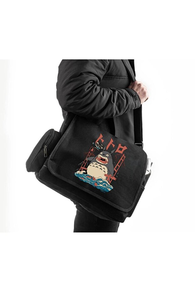 حقيبة ماسنجر مطبوعة من Mingalondon Angry Neighbor Totoro