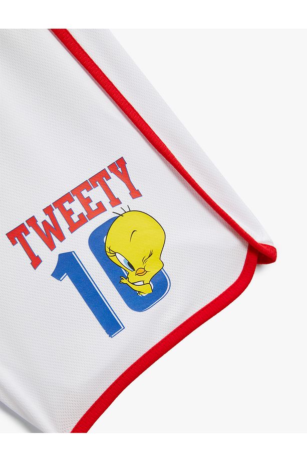 Tweety Şort Beli Lastikli Biye Detaylı - 7