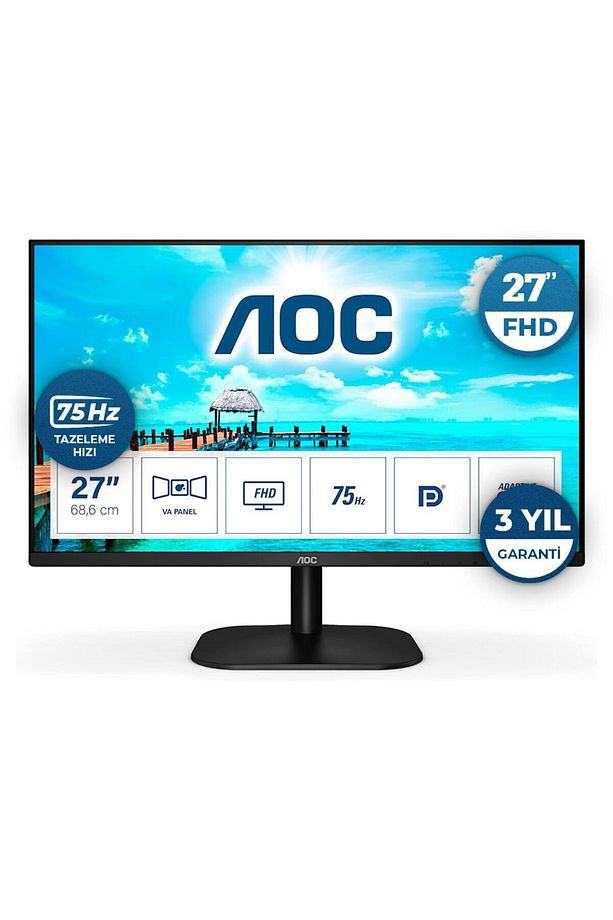 27b2qam 27" 75hz 4ms Vga Hdmı Dp Fullhd Va Vesa Monitör - 1
