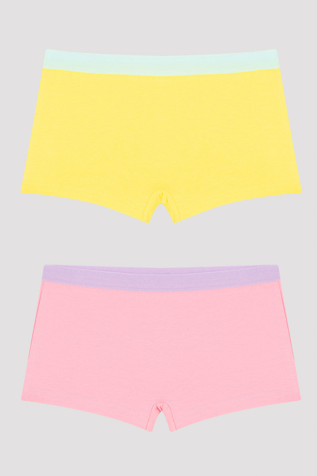 بوكسر بناتي أساسي ملون مكون من قطعتين - 1