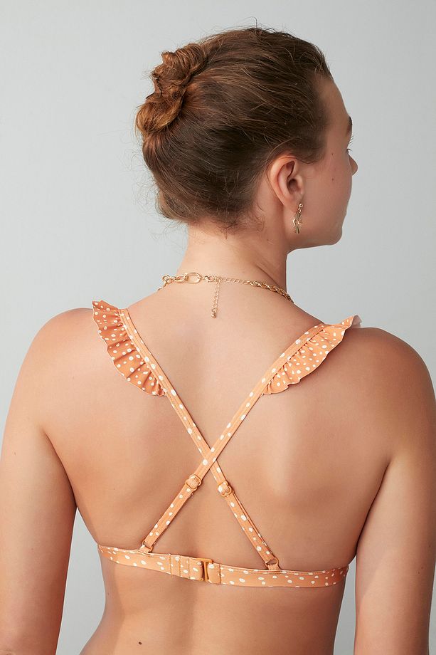 Çok Renkli Pam Triangle Frill Bikini Üstü - 3