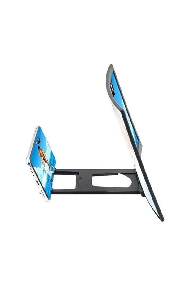 Curved Model Katlanabilir 3d Ekran Büyütücü Amplifikatör Projektör Standı Tüm Akıllı Telefon - 3