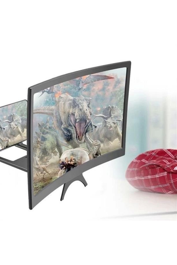 Curved Model Katlanabilir 3d Ekran Büyütücü Amplifikatör Projektör Standı Tüm Akıllı Telefon - 4