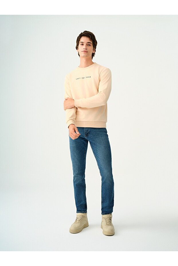 Erkek Sweat Lf2037100 Ecru - 4