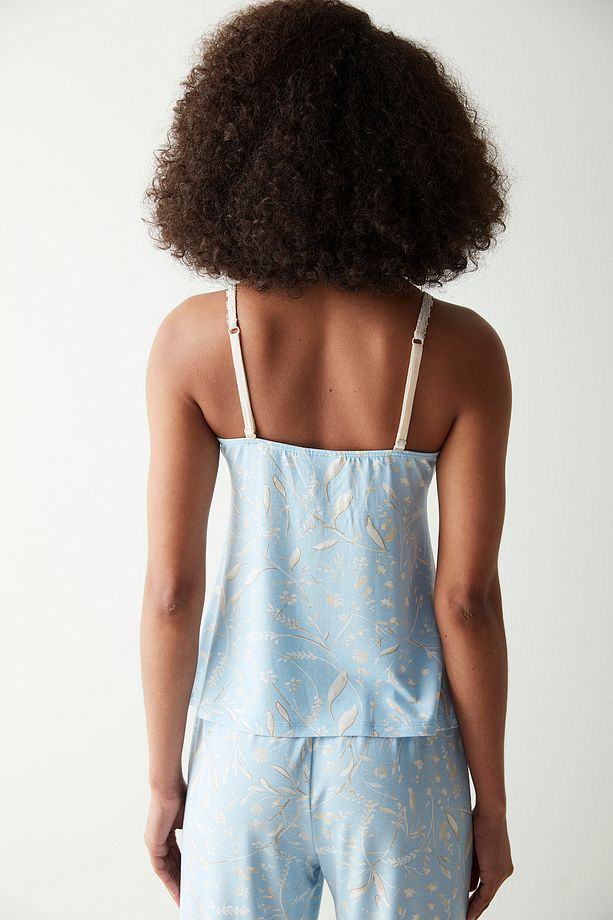 Maye Baskılı Atlet Pijama Üstü - 5