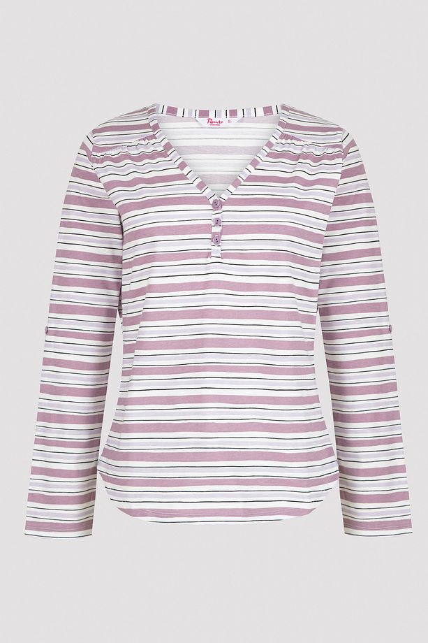 Mix Stripe Details Tişört Pijama Üstü - 6