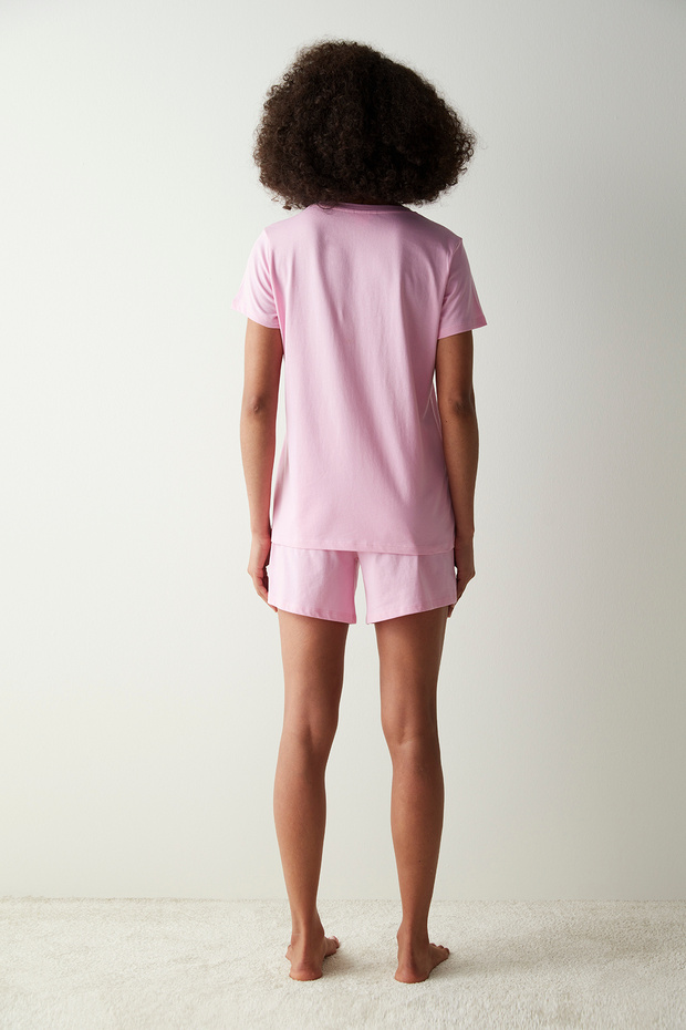 Barbie Baskılı Şortlu Pijama Takımı - 6