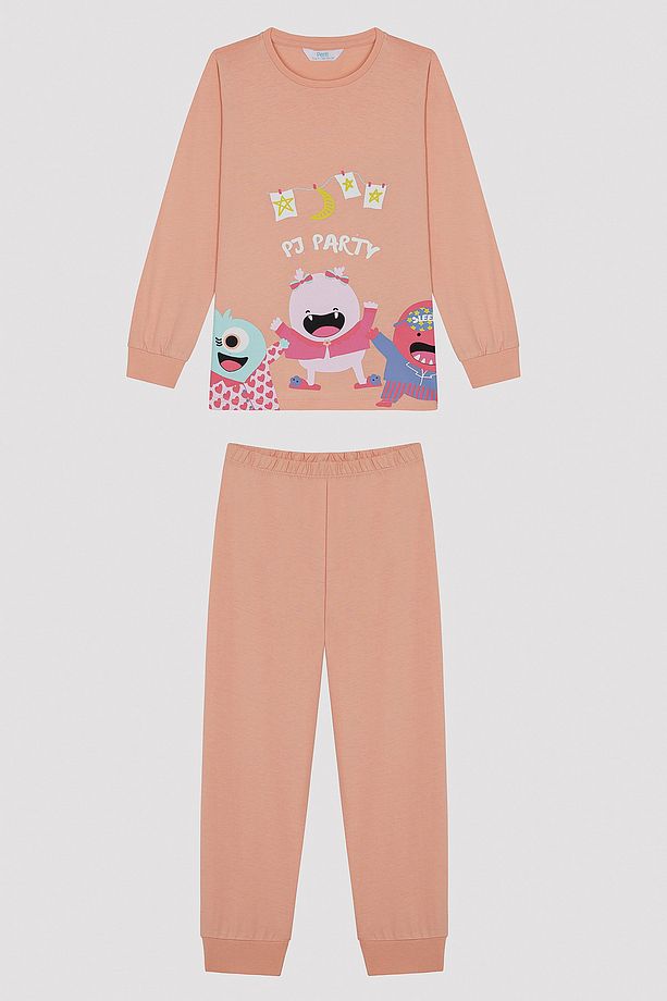 Kız Çocuk Pijama Party LS 2'li Pijama Takımı - 5
