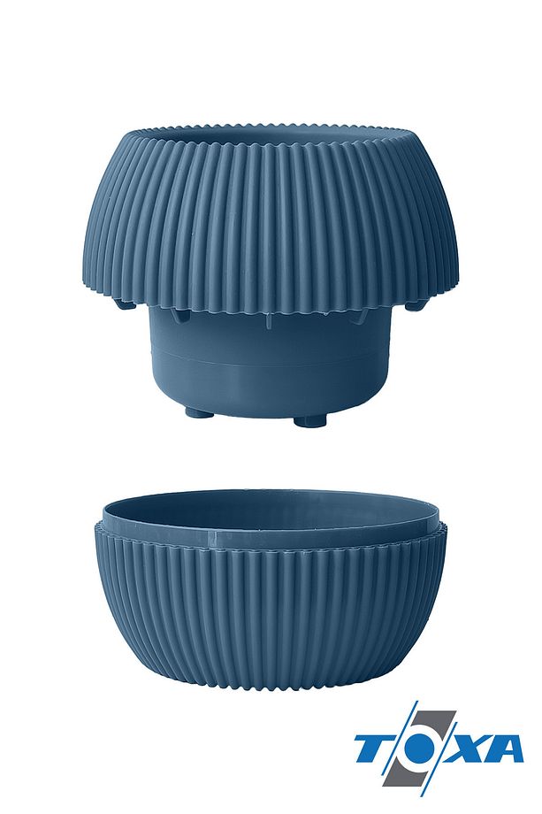 1,2 Litre Gece Mavisi Yuvarlak Plastik Mercan No4 Saksı Çiçek Saksısı 17,5cm - 5