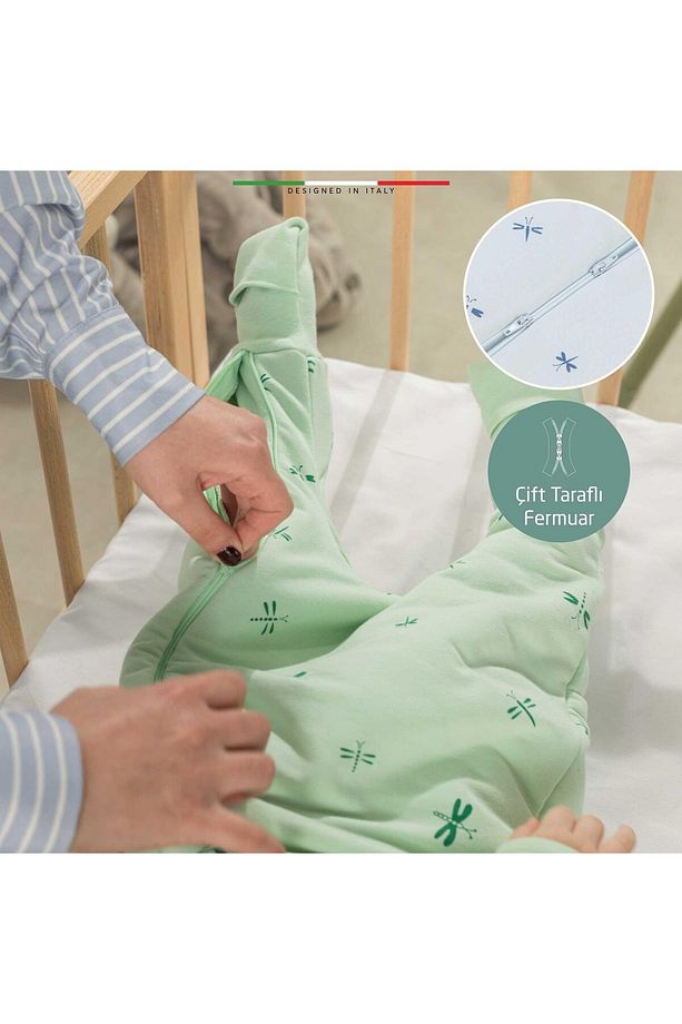 EleleLife Dolgulu Çoçuk/Bebek Uyku Tulumu 2.7 Tog Ekru Riccio - 5