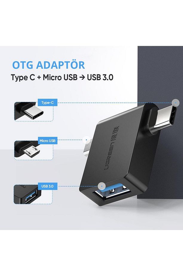 Usb 3.0 Type-c Ve Micro Usb Dönüştürücü Adaptör - 2