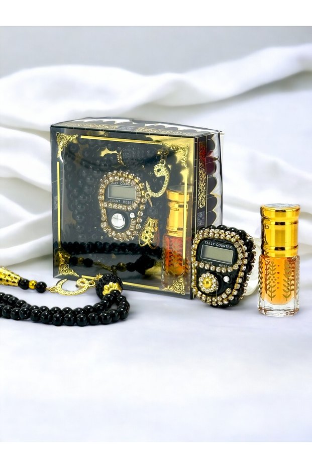 Gift Stone Zikirmatik, Pearl Prayer Beads and Essence Set in Box