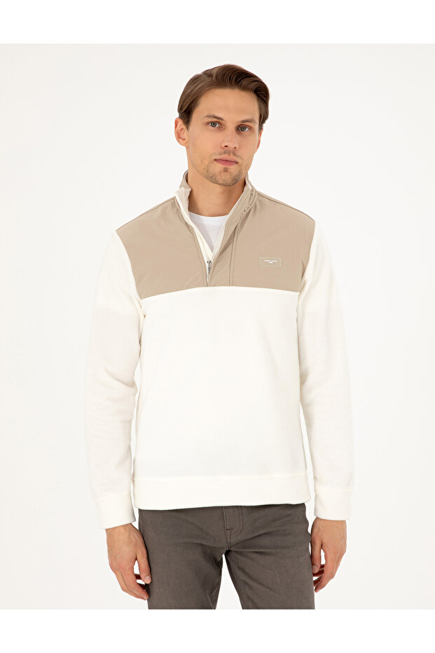 Ecru Regular Fit Sweatshirt 50296910-Vr019