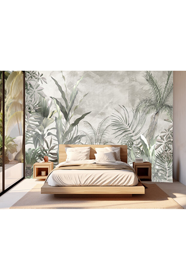 PALMİYE TEMALI TEK PARÇA DUVAR KAĞIDI - 1