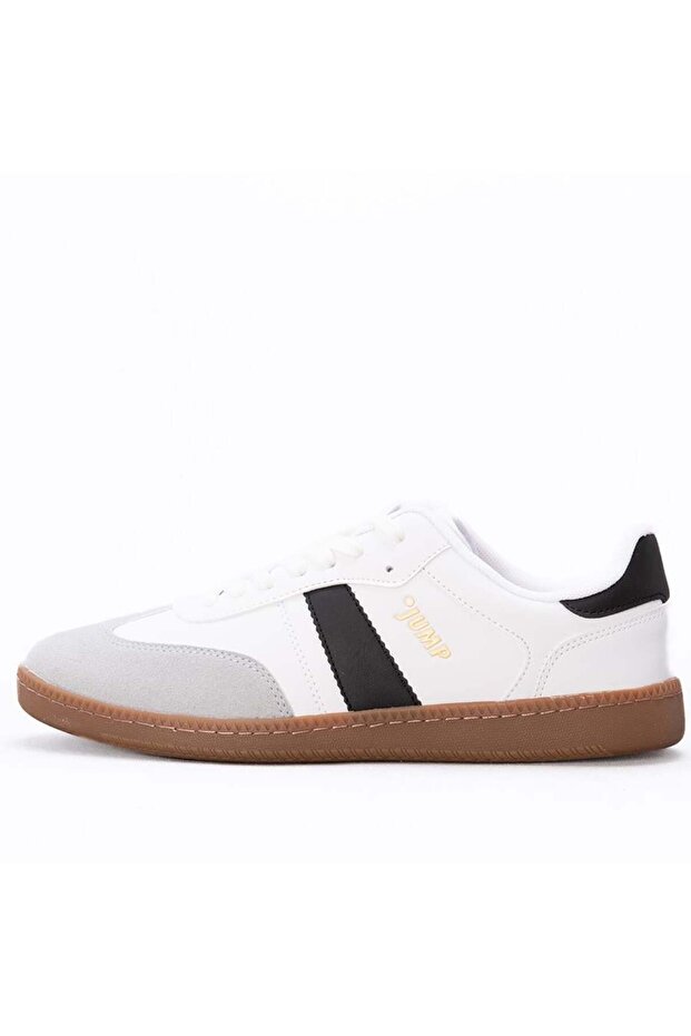 29787 White Gray Orthopedic Leather Daily Light Comfortable Lace-Up Running Sports Walking Sneakers