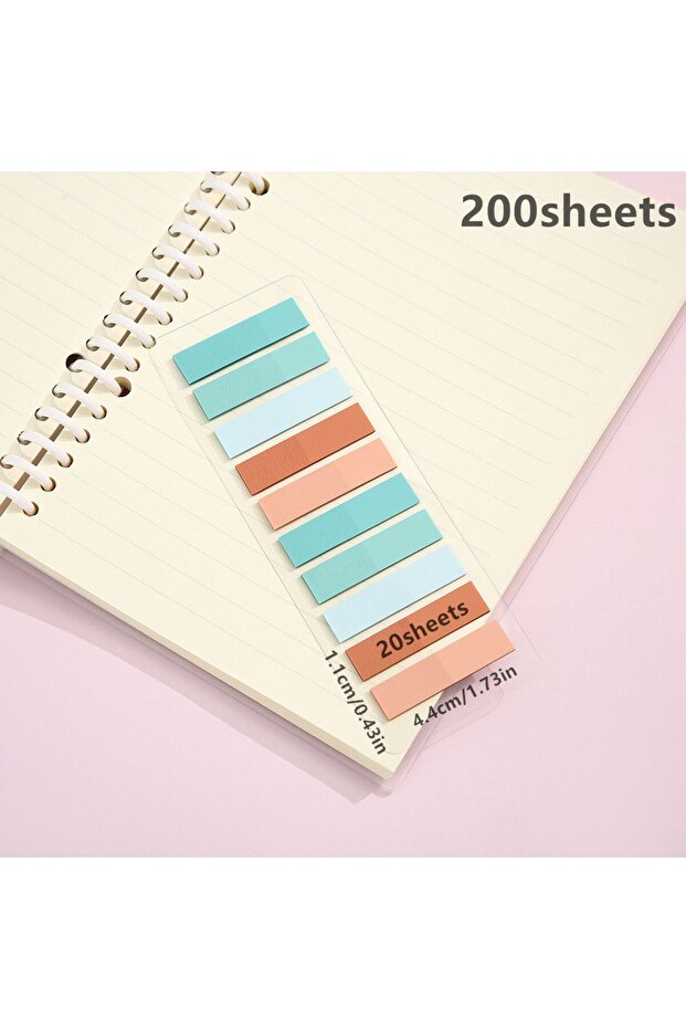 200 Sheets Post-It Adhesive Note Paper - Index Sticker Index - 2