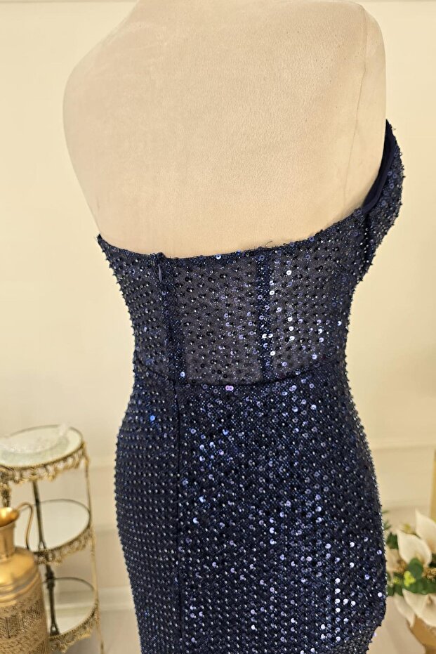 Lacivert PULLU ABİYE 3978 - 5