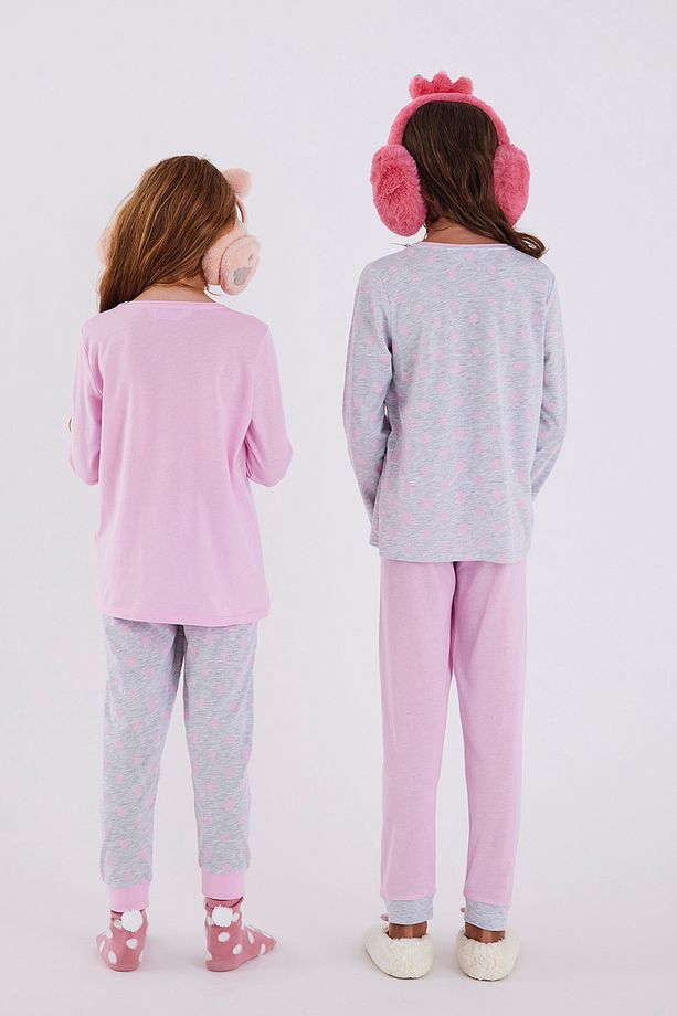 Kız Çocuk Better Together 4lü Pijama Takımı - 5