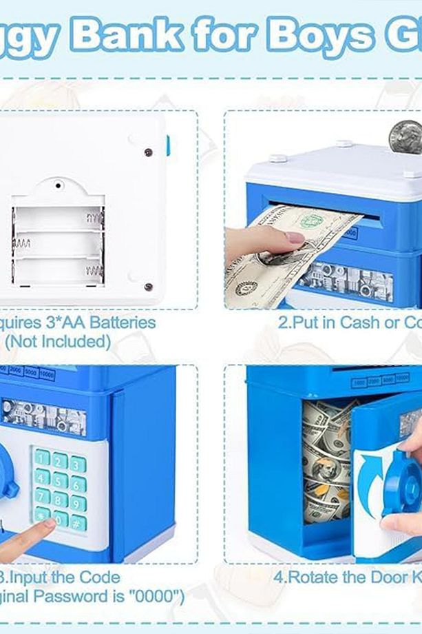 Atm kumbara şifreli kağıt para alan atm - 5