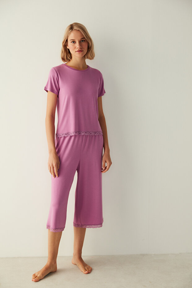 طقم بيجامة منقوشة بزهرة تيرا - 2