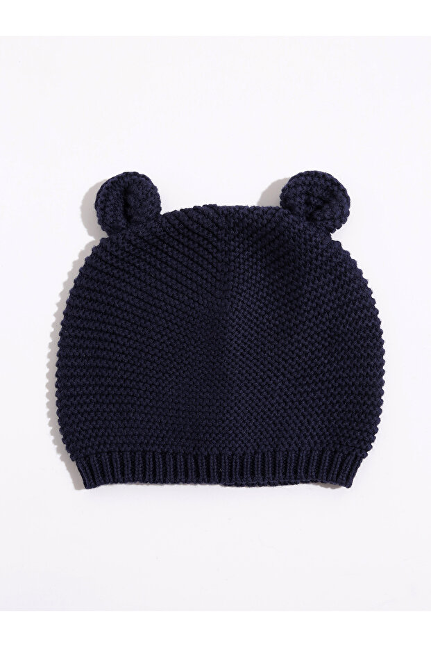 Bebek Lacivert Örgü Bere - 2