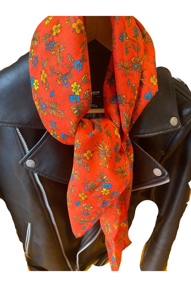 Women's Floral Patterned Hair Bandana 85 X 85