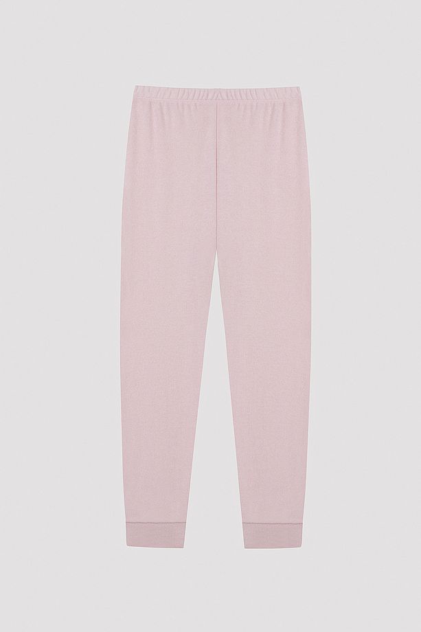Kız Çocuk Rabbit Uzun Kollu Pembe Pijama Takımı - 3