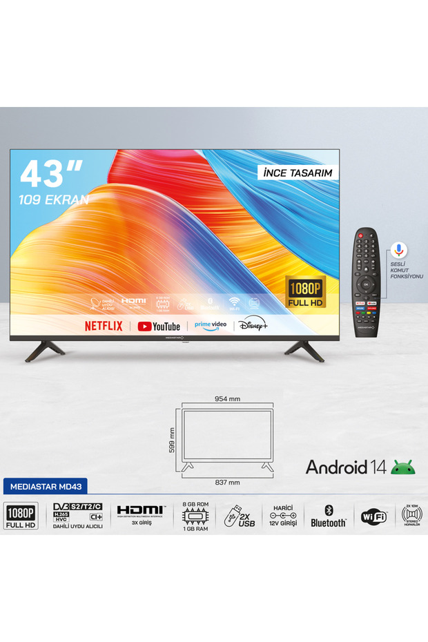 43" Android Full HD Led TV - 2