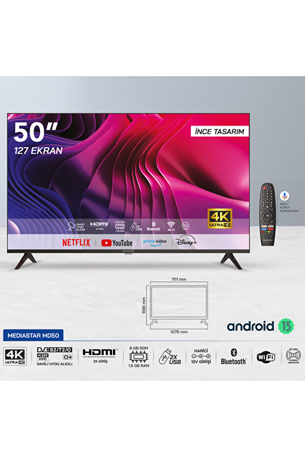 50" 4K Android Led TV - 2