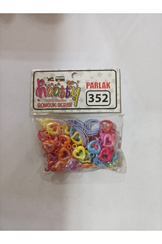 نوفا كولور - مجموعة خرز لامعة على شكل قلب NC-352 (عبوة واحدة)