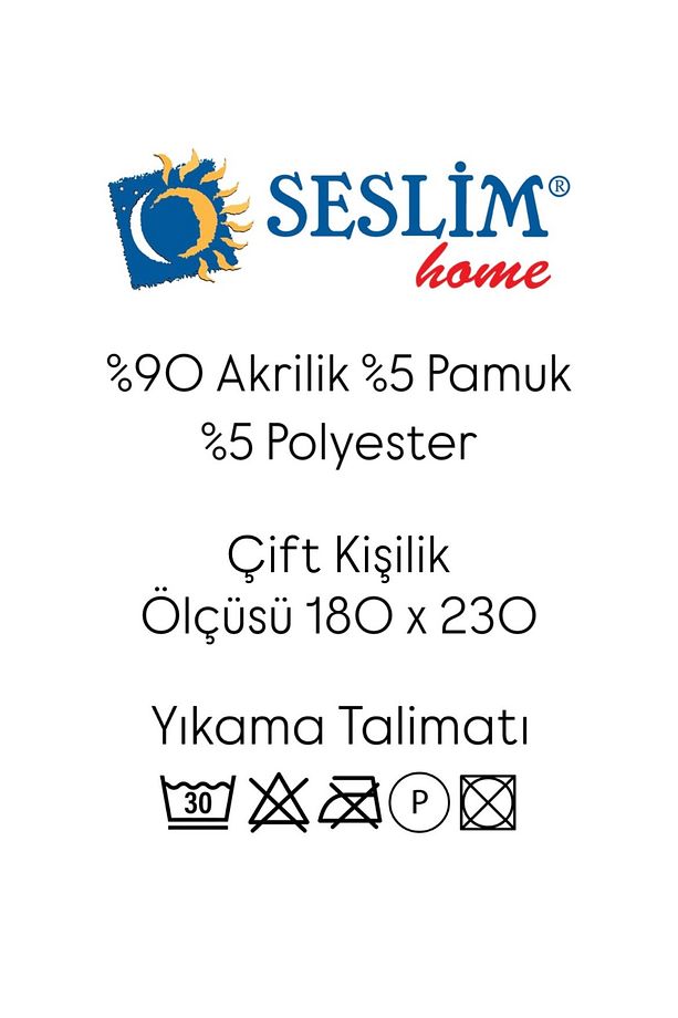 Akrilik Dokuma Çift Kişilik Peluş Isıtan Uşak Battaniyesi - 5