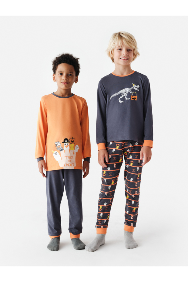 Men's Puppet Patterned 2-Piece Pajama Set - 1