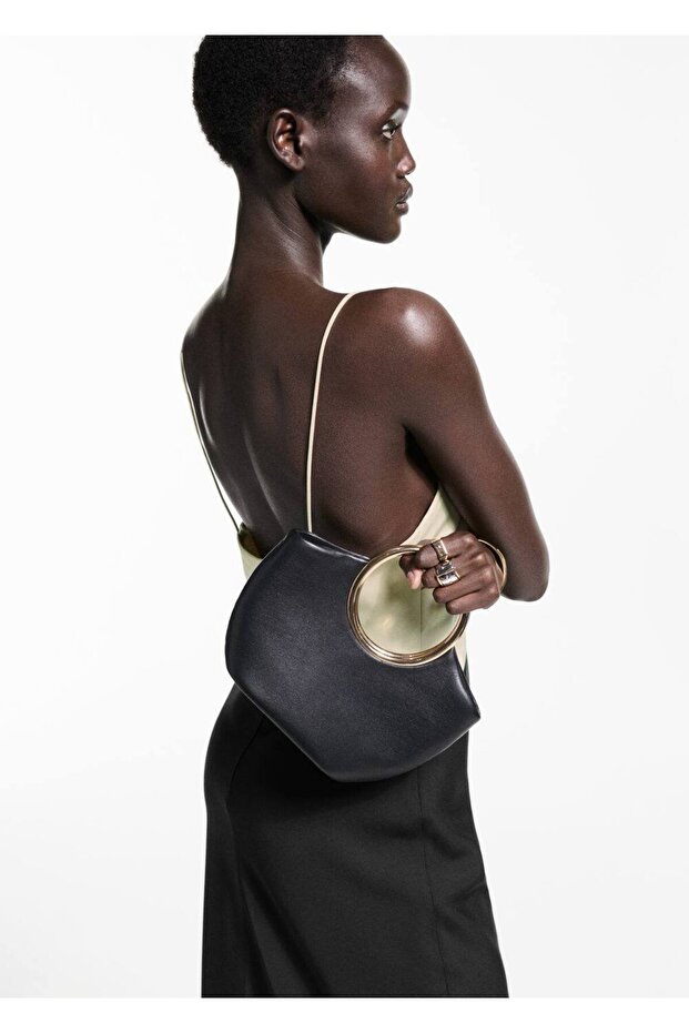 Zweifarbiges Satinkleid - 7