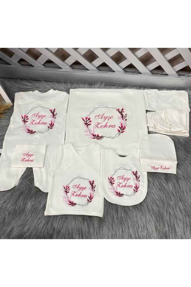 Bebekdesen 10 Piece Embroidered Hospital Discharge Set