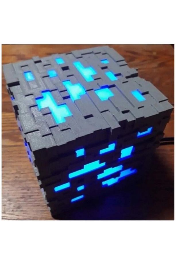 Minecraft Maden Rgb Led Lamba Şarjlı Bluetooth Bağlantı - 5