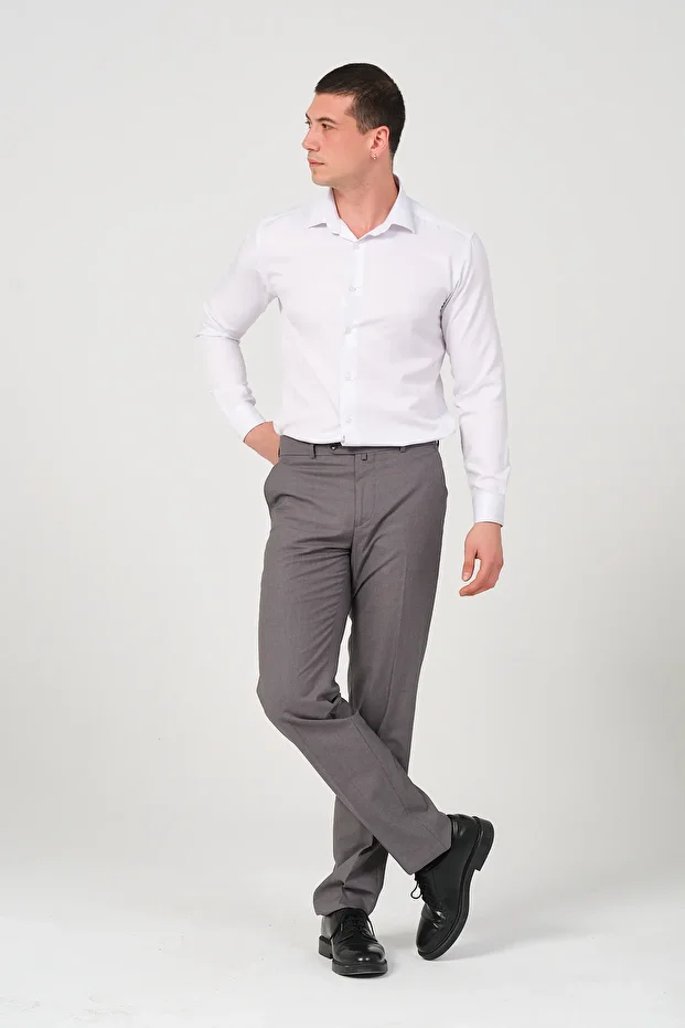 Erkek Regular Fit Kumaş Pantolon - 4