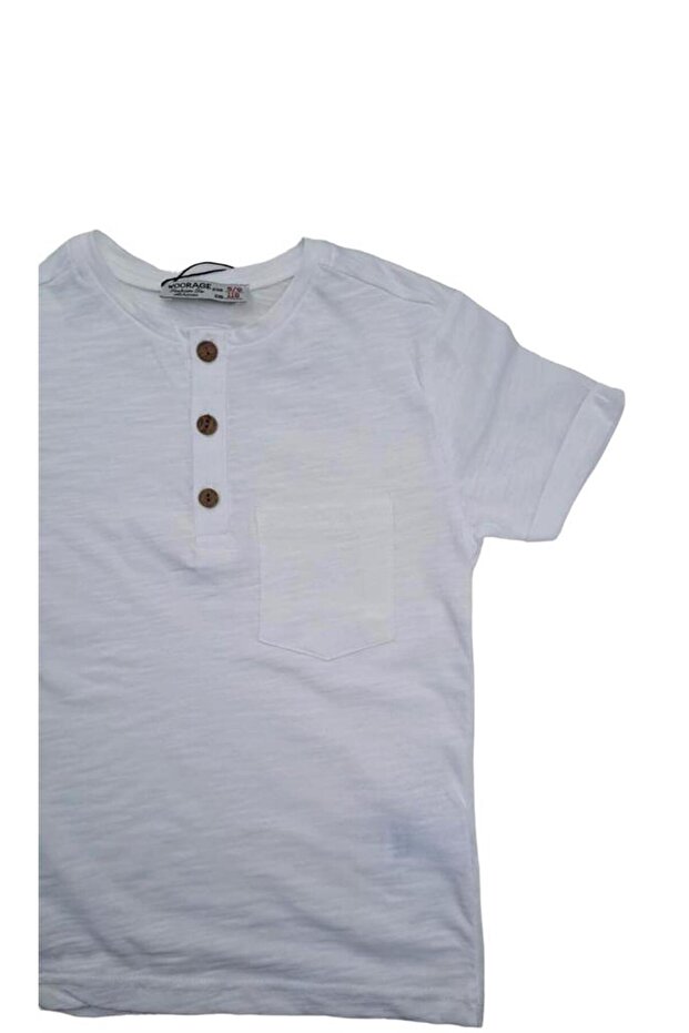 Boy's Cotton Thin Three-Button Basic T-shirt - 5