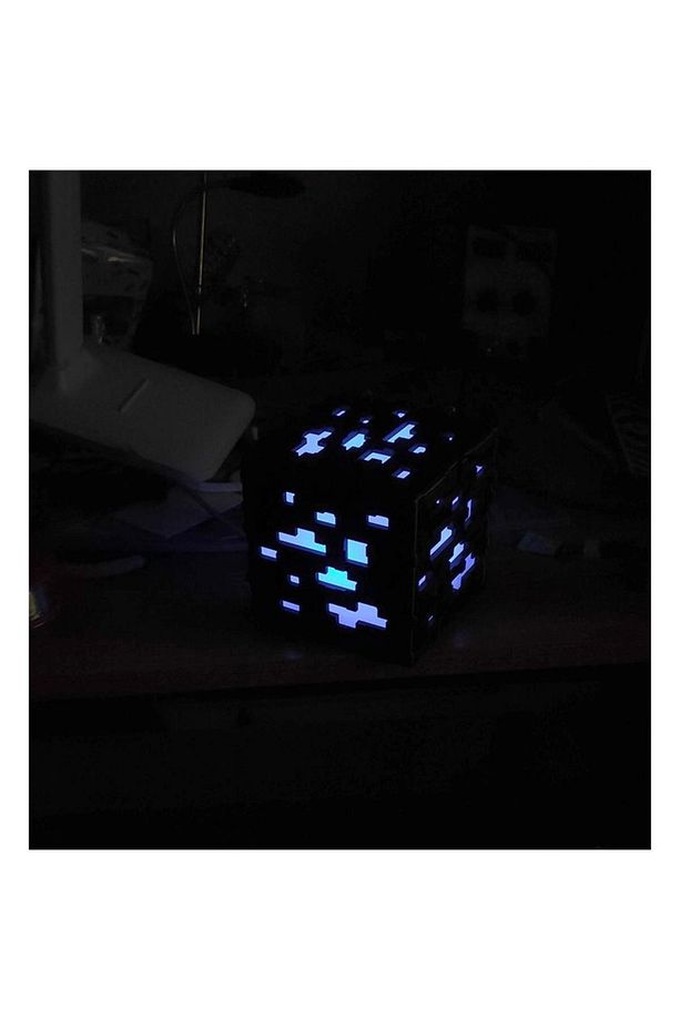 Minecraft Maden Rgb Led Lamba Şarjlı Bluetooth Bağlantı - 6