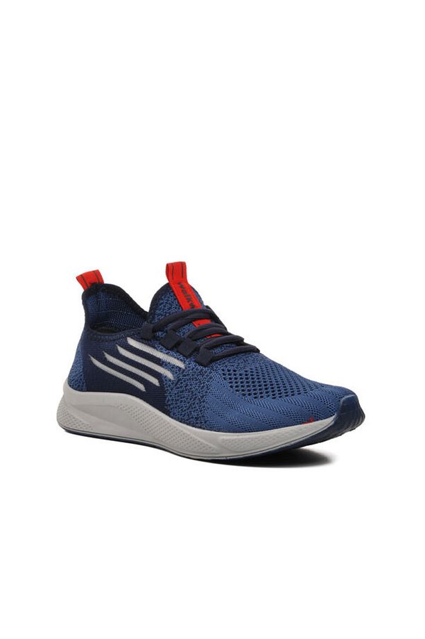 Lacivert Buz Kırmızı Fileli Hafif Unisex Spor Ayakkabı - 3