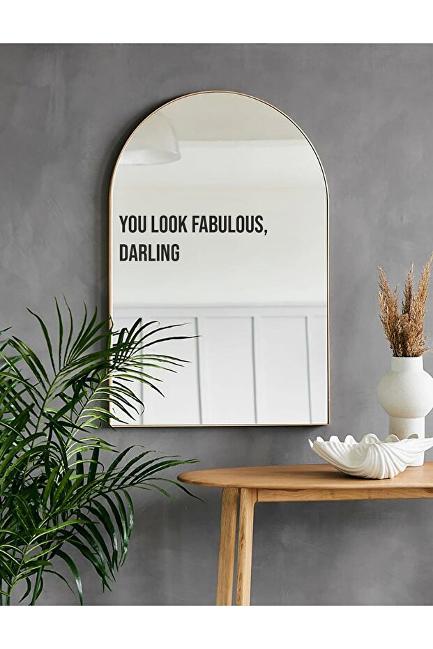 You Look Fabulous Mirror special new sticker Black 37X12 cm