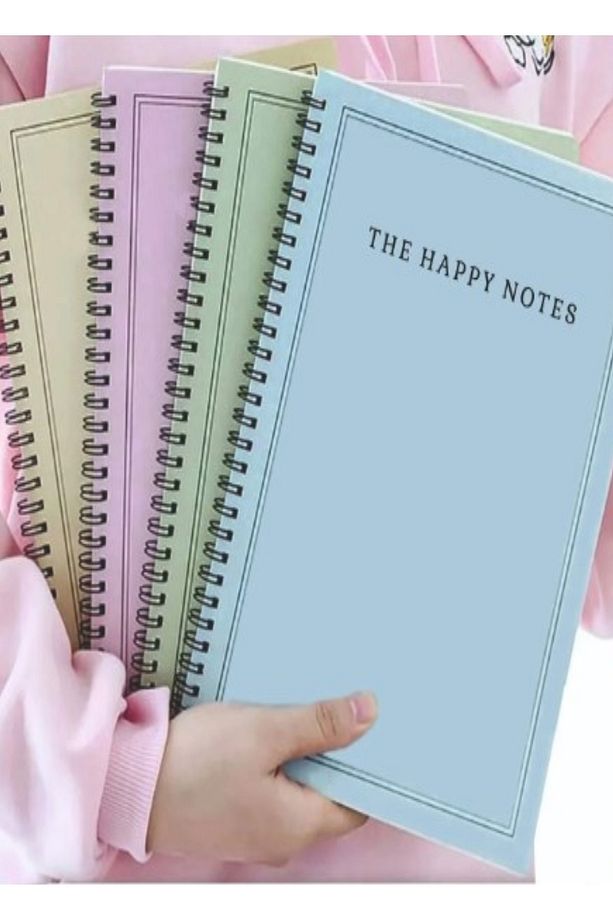 A5 Spiralli 4'lü Çizgisiz Okul Defter Seti 13,5 X 20,5 Cm 56 Yaprak Karton Kapak Notebook - 2