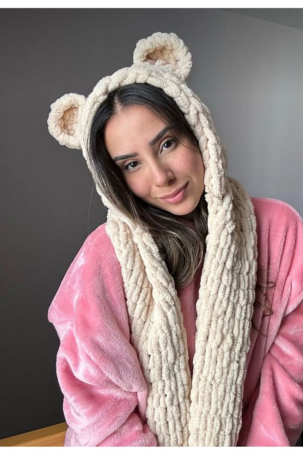 Kar Maskesi Şapka, atkı Puffy Bere Kayak&snowboard Balaclava - 1