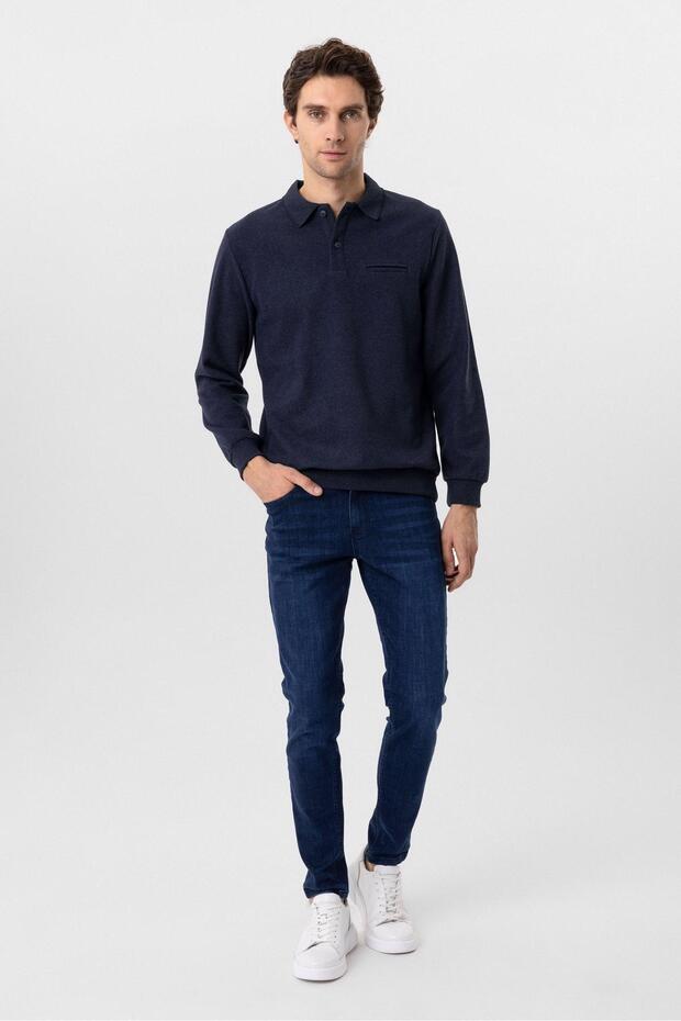 Polo Yaka Regular Kalıp Düz Triko - 2