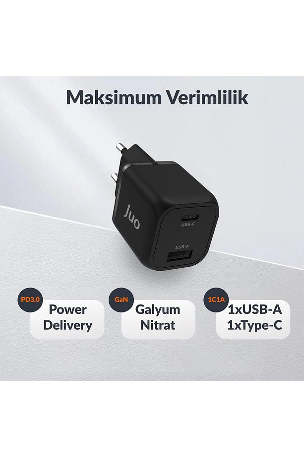 35w Gan Usb-c Usb-a Şarj Aleti Iphone & Ipad & Samsung Pps Uyumlu Pd Qc4.0 Type-c Hızlı Şarj C - 7