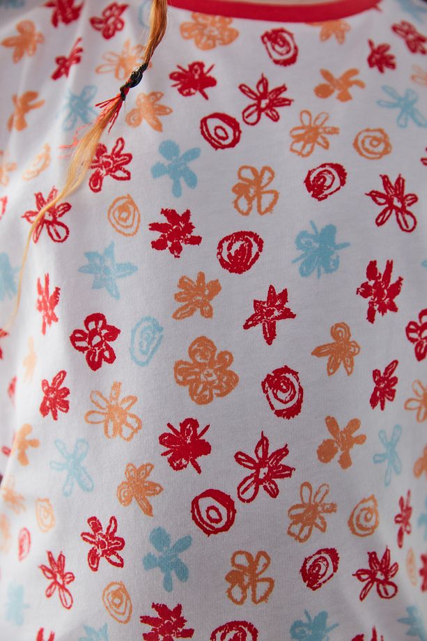 Kız Çocuk Patel Boya Desenli 2li Pijama Takımı - 5